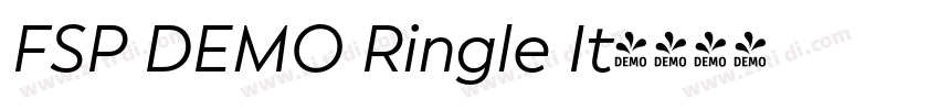 FSP DEMO Ringle It字体转换 FSP DEMO Ringle It字体转换